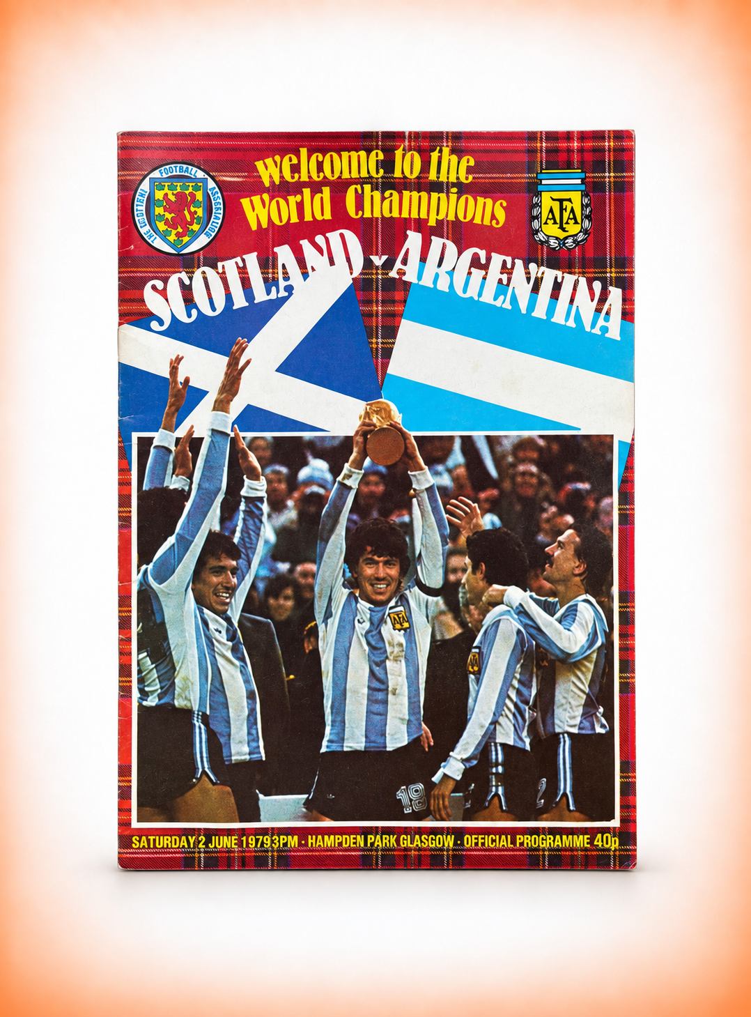 Match Ticket 1979 Diego Maradona First Argentina Goal #1 PSA 2 (Good) V Scotland & Official Matchday Programme