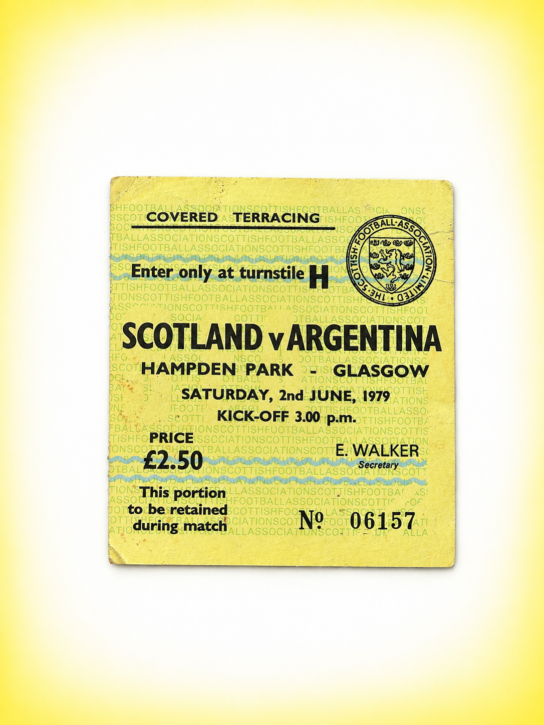 Match Ticket 1979 Diego Maradona First Argentina Goal #1 V Scotland & Official Matchday Programme