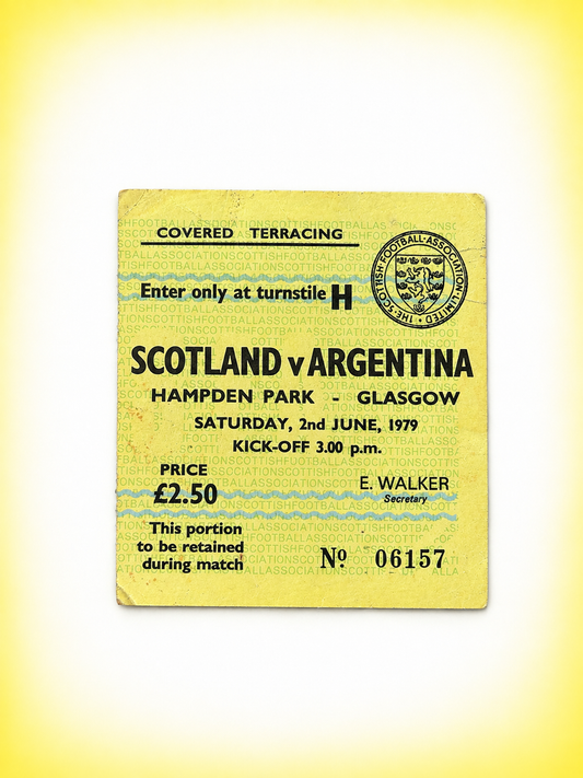 Match Ticket 1979 Diego Maradona First Argentina Goal #1 V Scotland & Official Matchday Programme
